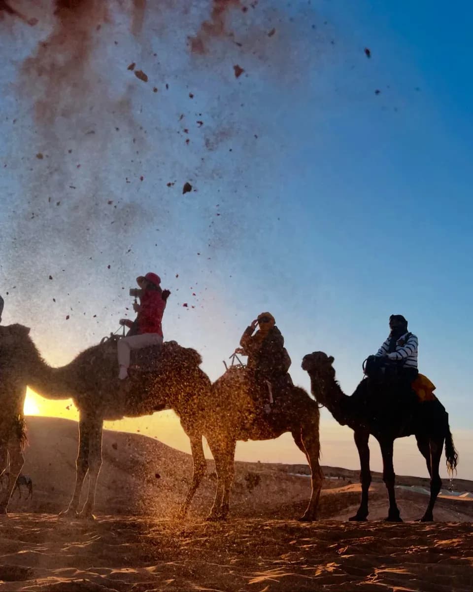 Moroccan Desert Camel Ride at Golden Hour