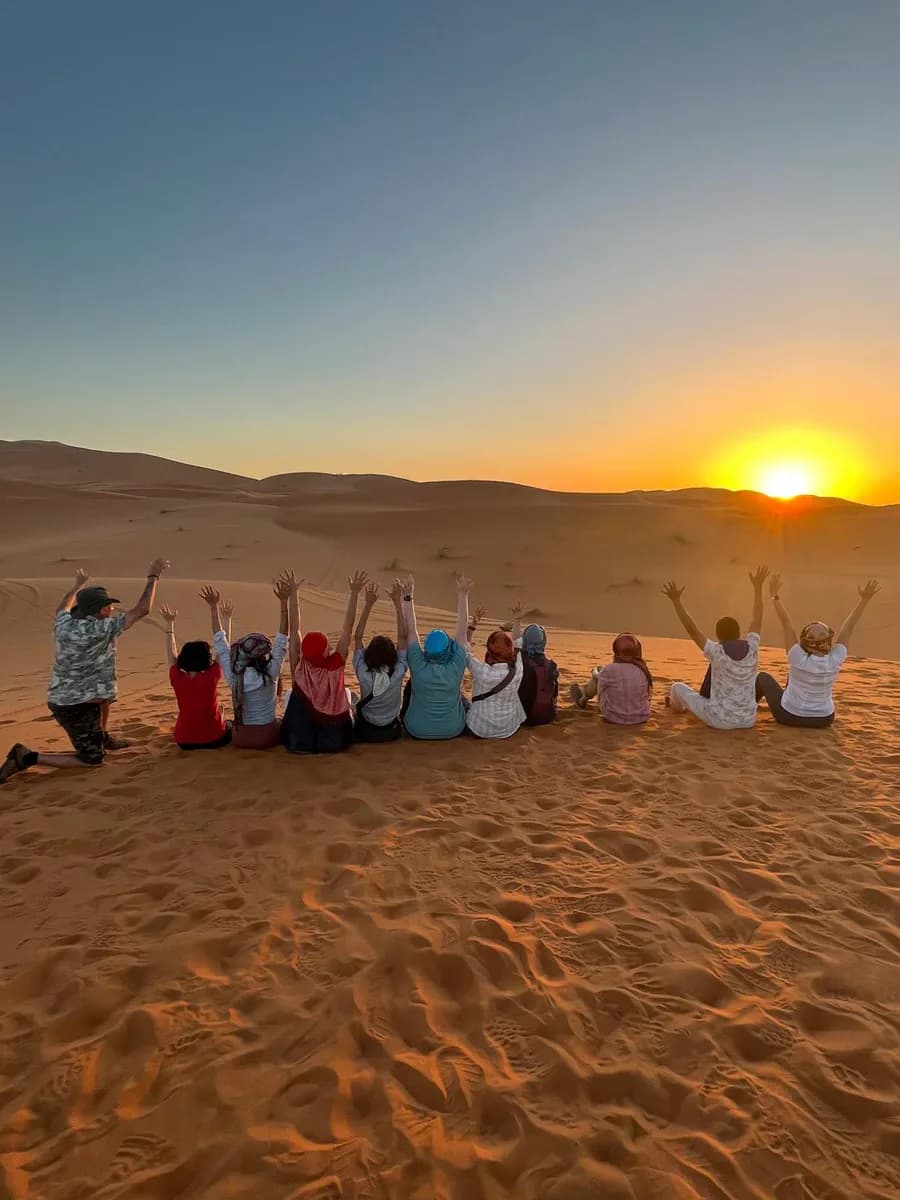 Sunset Camel Ride Across the Moroccan Dunes