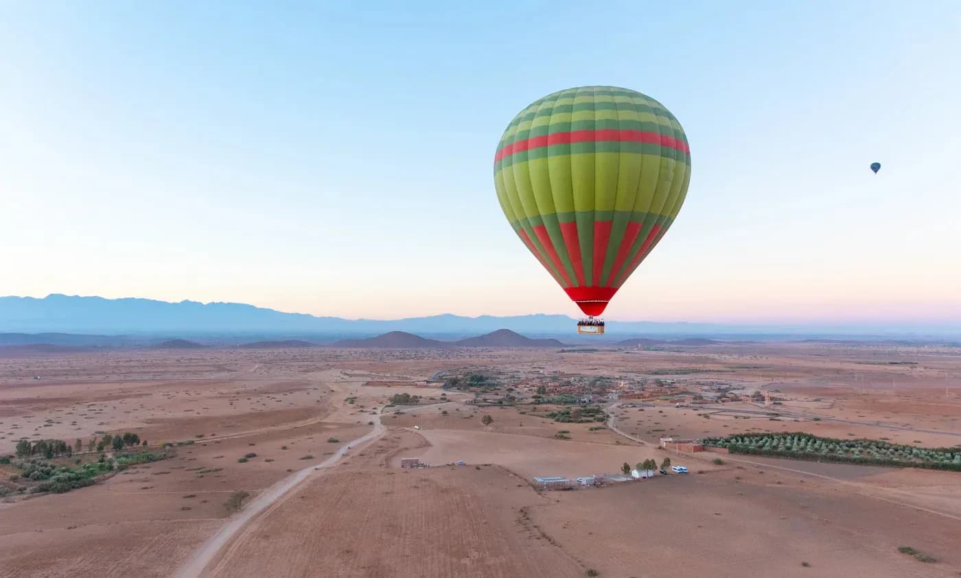 Hot-Air Balloon Flight over Morocco’s Desert Landscapes