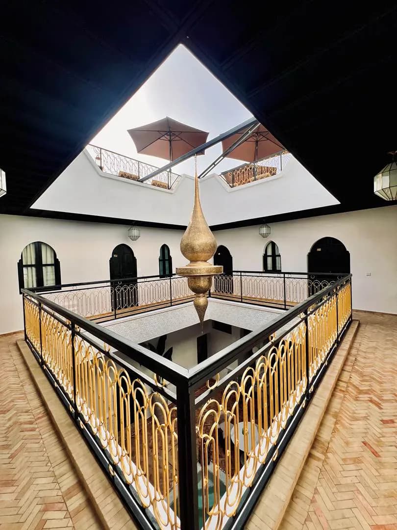 Moroccan Riad Breakfast in an Elegant Courtyard
