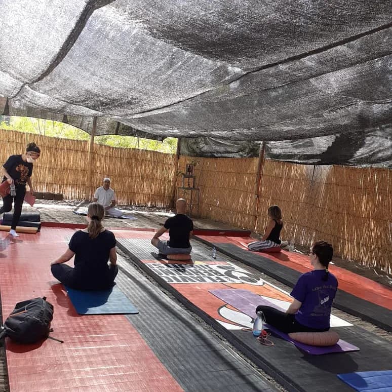 Open-Air Yoga in a Peaceful Moroccan Garden