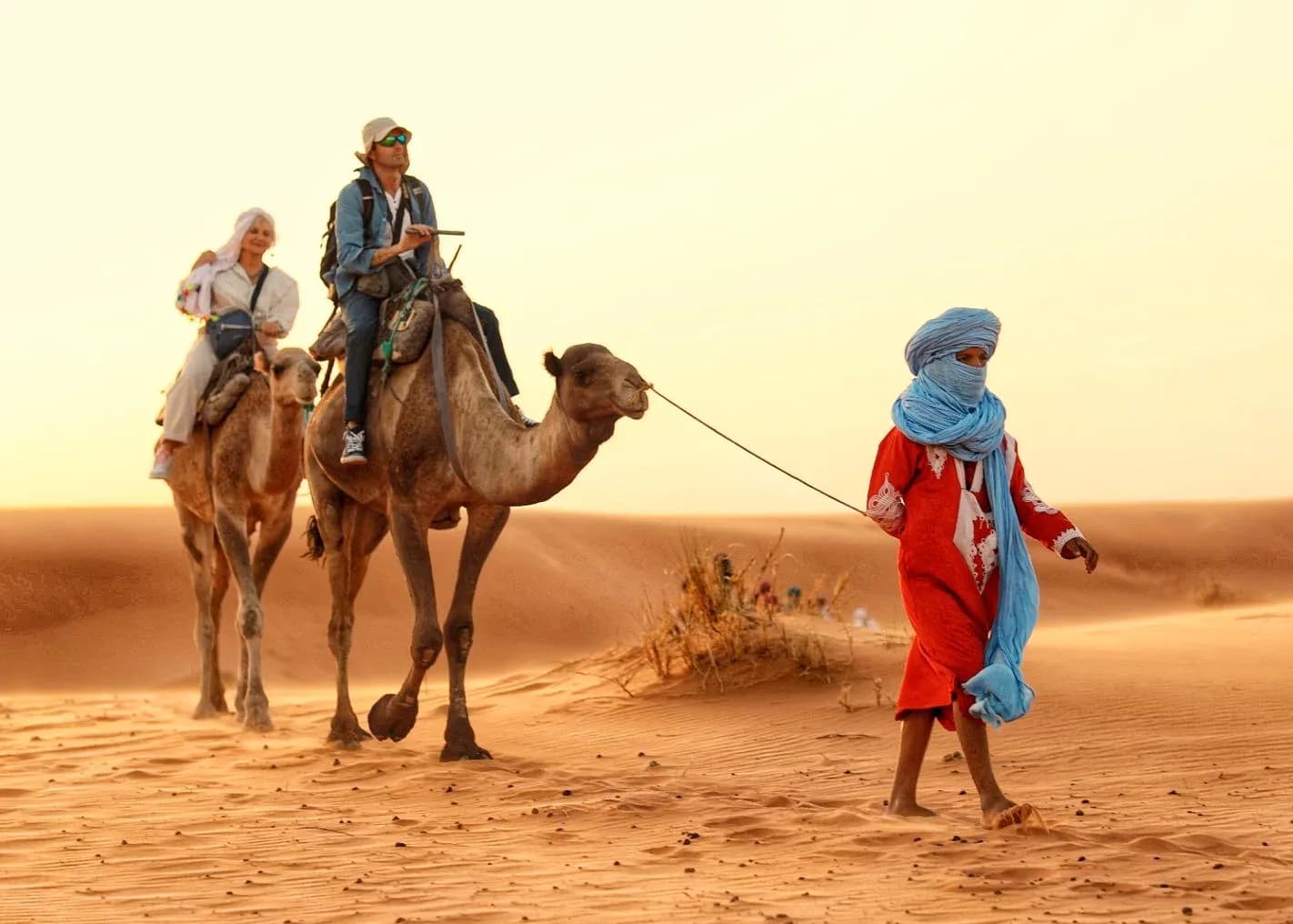 Camel Ride Across Morocco’s Golden Desert Dunes